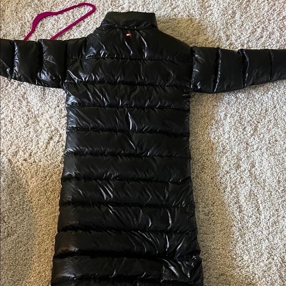 Nike Shiny Black Long Puffer Coat - Picture 6 of 9